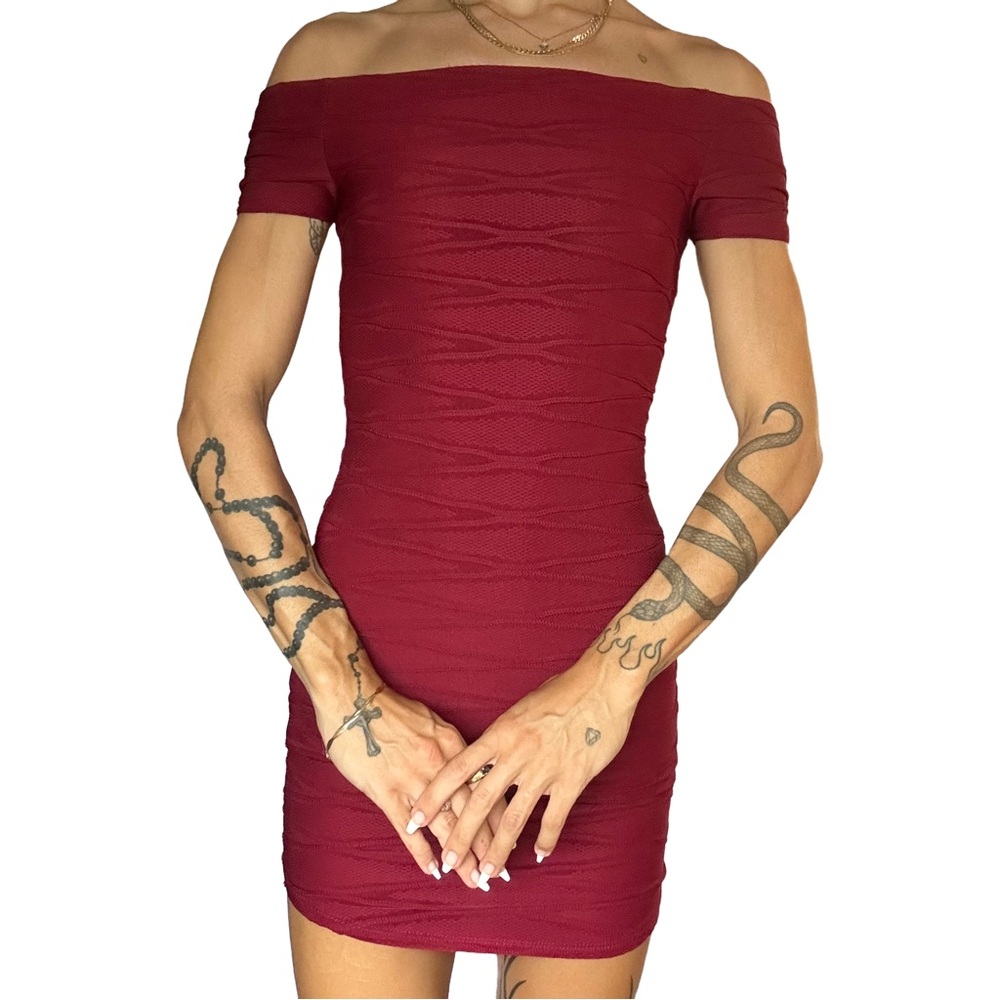 Windsor Body Con Off Shoulder Mini Dress